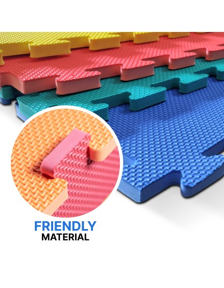 9 EVA Foam Play Mat 30x30x1cm Multicolour Tiles & Interlocking Soft Fl