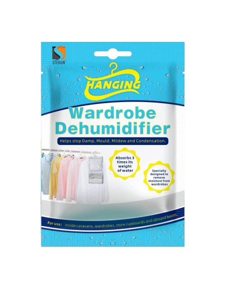 Set of 12 Hanging Interior Wardrobe Dehumidifier - 210g Each Bag - Ide