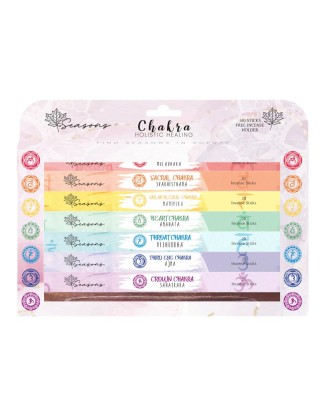 7 Chakra Balancing 140 Incense Sticks and Holder for Cleansing, Medita