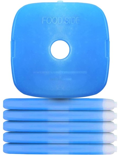 6 Pack Reusable Ice Pack for Cool Box Freezer Gel Blocks Long Lasting 