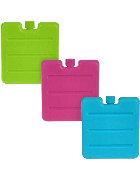 3 Pack Mini Multicolour Freezer Blocks For Lunch Boxes Ice Pack Freeze