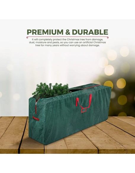 Waterproof Strong 2.4M Hight Christmas Tree Storage Bag With Double Zi