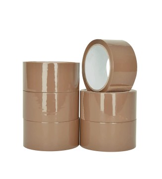 6 Rolls Brown Packaging Parcel Tape With Low Noise 45 Microns Strong F