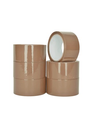 6 Rolls Brown Packaging Parcel Tape With Low Noise 45 Microns Strong F