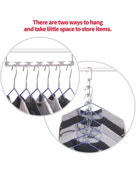 Space Saving Metal Magic Hangers Holder Clothing Rack Hanger Multiple 