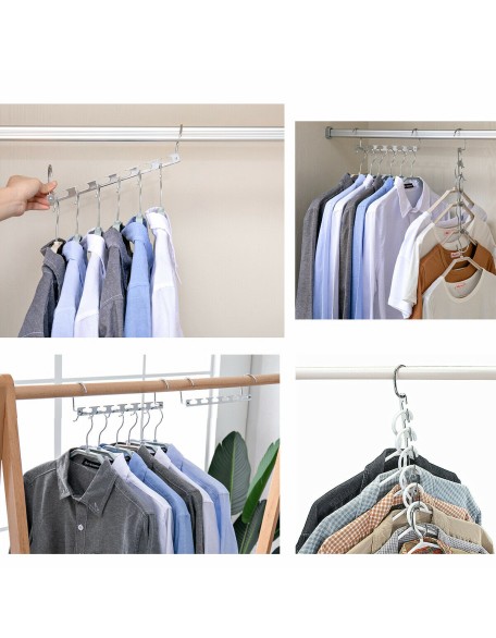 Space Saving Metal Magic Hangers Holder Clothing Rack Hanger Multiple 