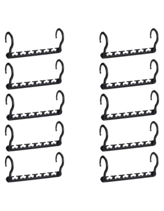 Space Saving Plastic Magic Hangers 10 Pack Black